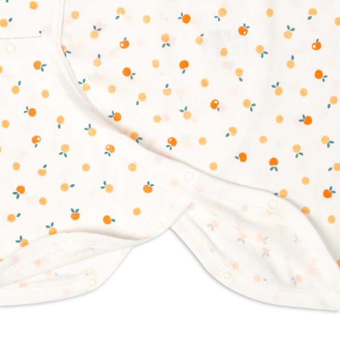 akachan honpo - 新生兒內衣10件組-滿版印花-橘色 (肚衣:50cm蝴蝶裝:50~60cm)