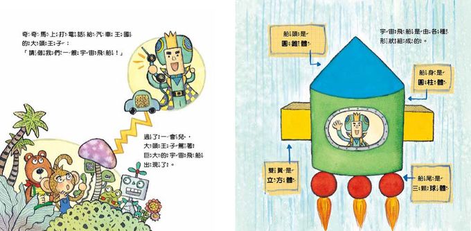 【數概念啟蒙繪本】繪數學幼兒園10：奇妙的立體圖形星球–圖形(신기한 입체 도형 - 도형)