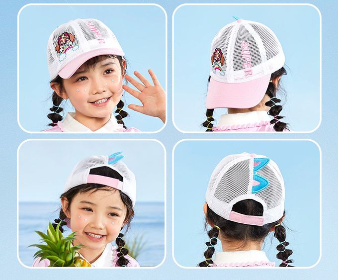 汪汪隊兒童立體造型防曬遮陽帽-卡通人物-阿奇-淺藍色