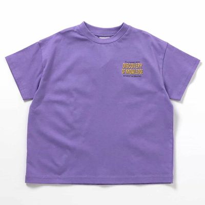 日本 BREEZE - 美式風格印花短袖上衣-胸前小logo-紫