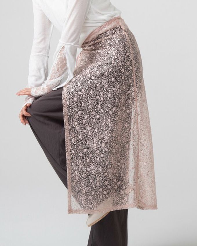 日本 gleam - [疊穿高手]閃亮光澤薄紗半片裙-黑