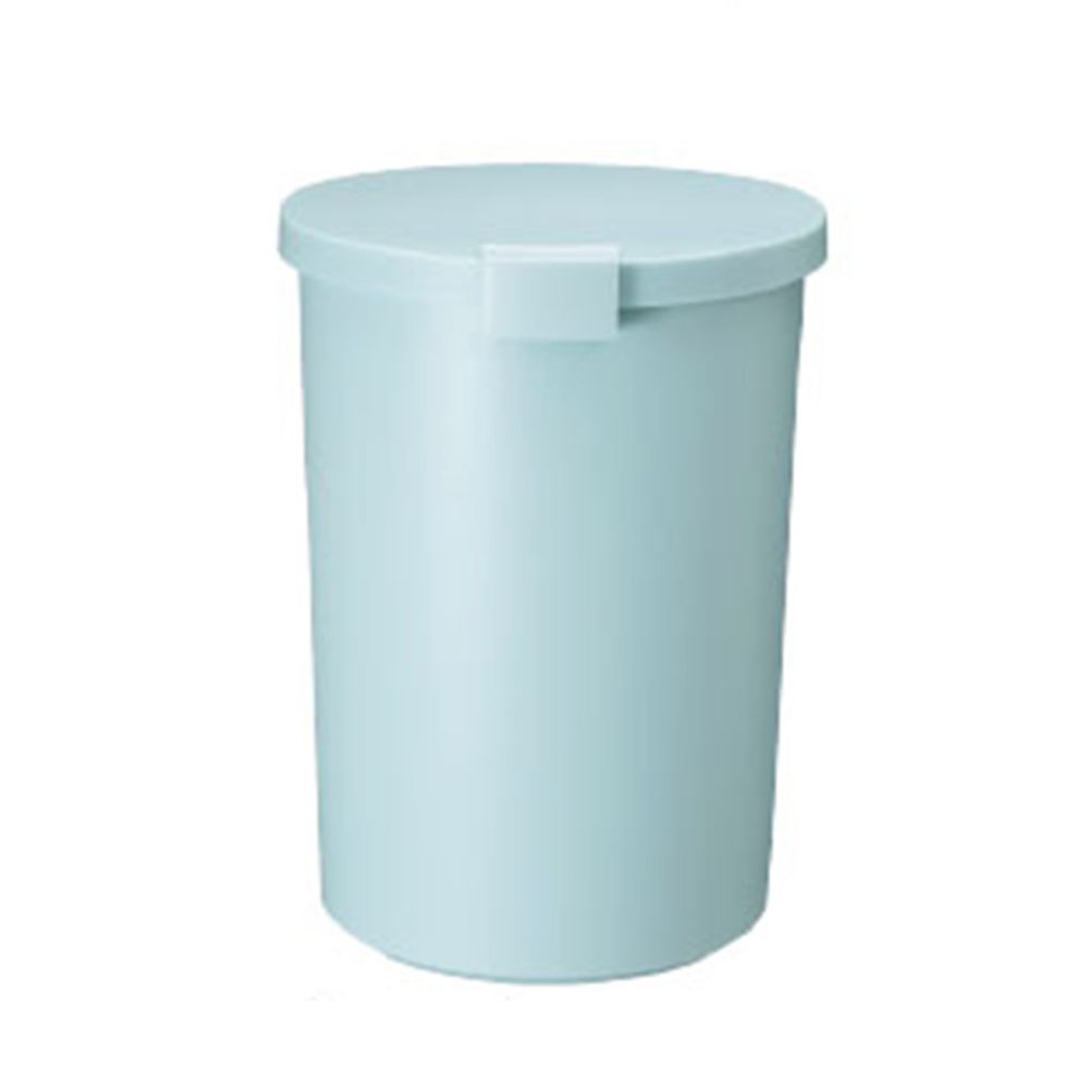 日本岩谷Iwatani - 日本製圓形可分類密封防臭垃圾桶-12.4L-藍