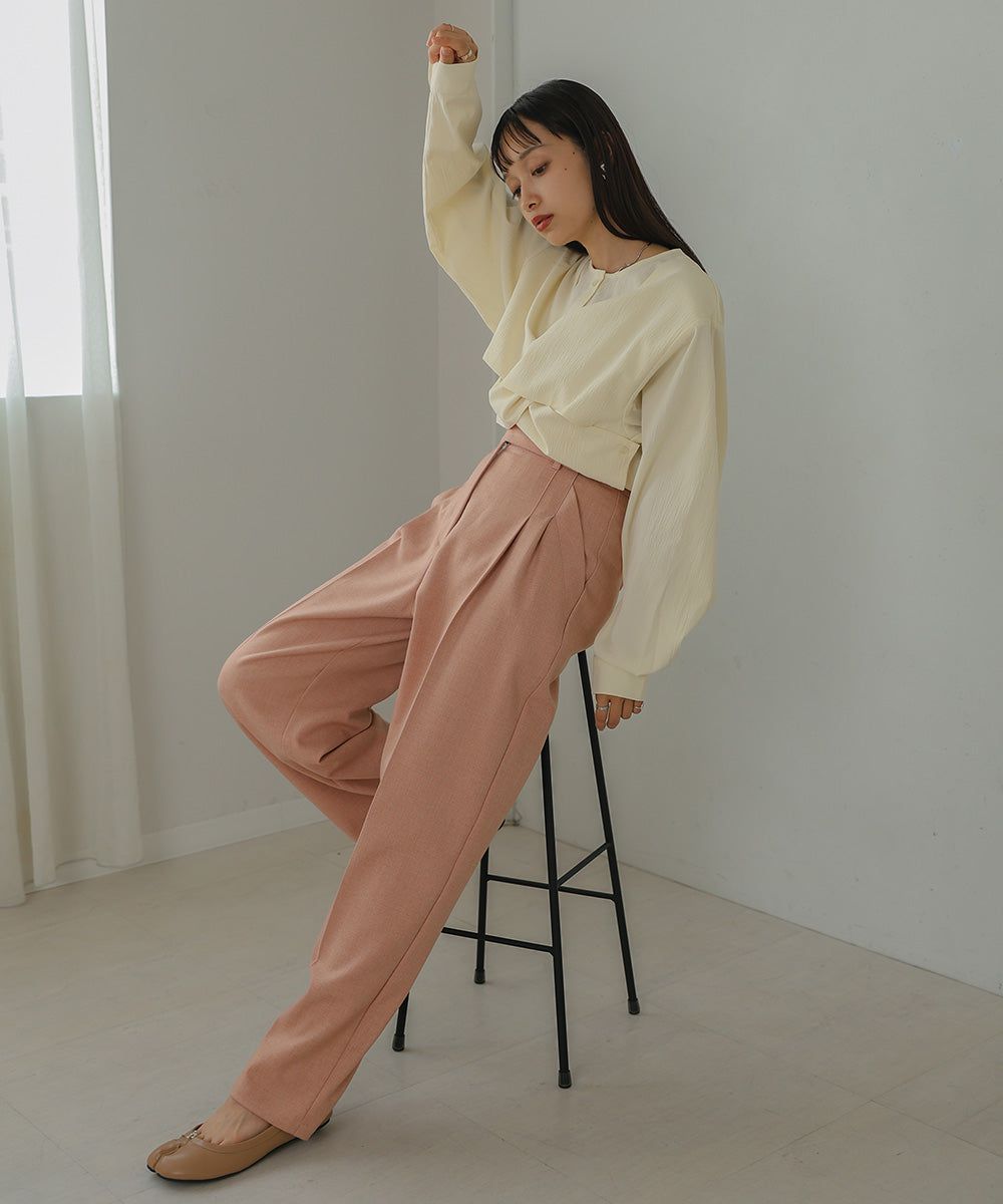 日本 Bab - 時尚扭結設計長袖襯衫-淺綠