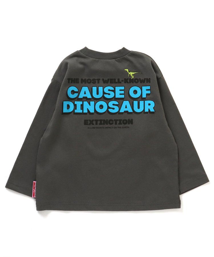 日本 BREEZE - 漫畫風格恐龍長袖上衣-米白