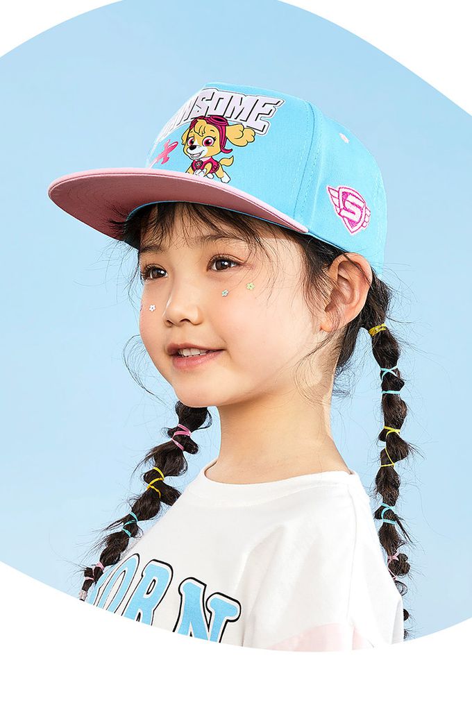 汪汪隊兒童防曬遮陽帽-卡通人物-小礫-黑+綠