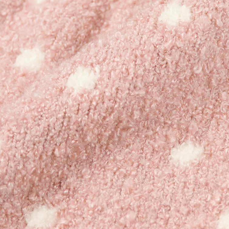 akachan honpo - 針織帽 柔軟、毛茸茸-草莓-粉紅色 (42~46cm)