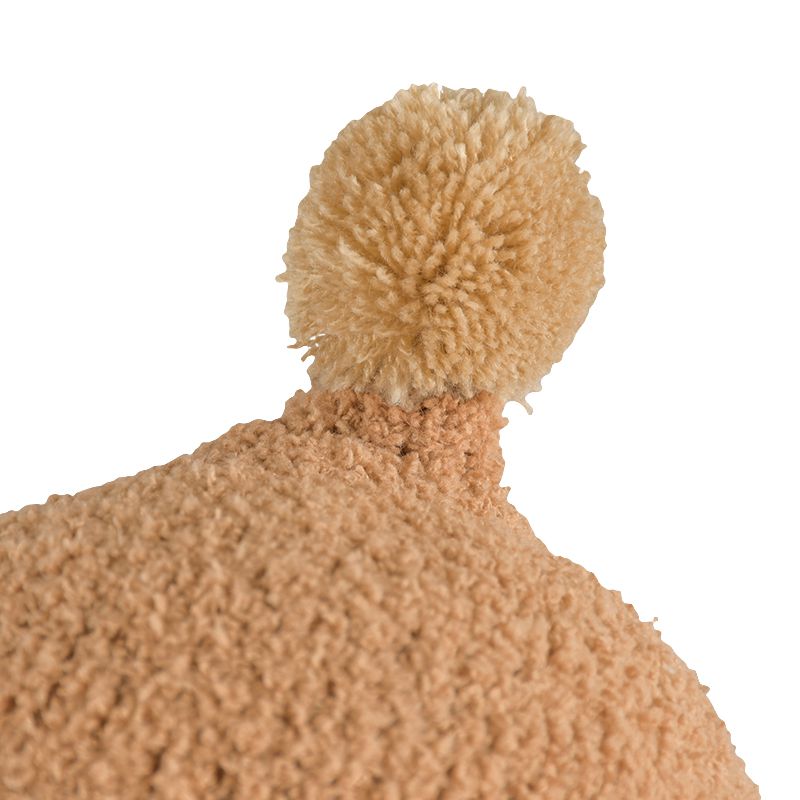 akachan honpo - 毛茸茸尖尖針織帽-咖啡色