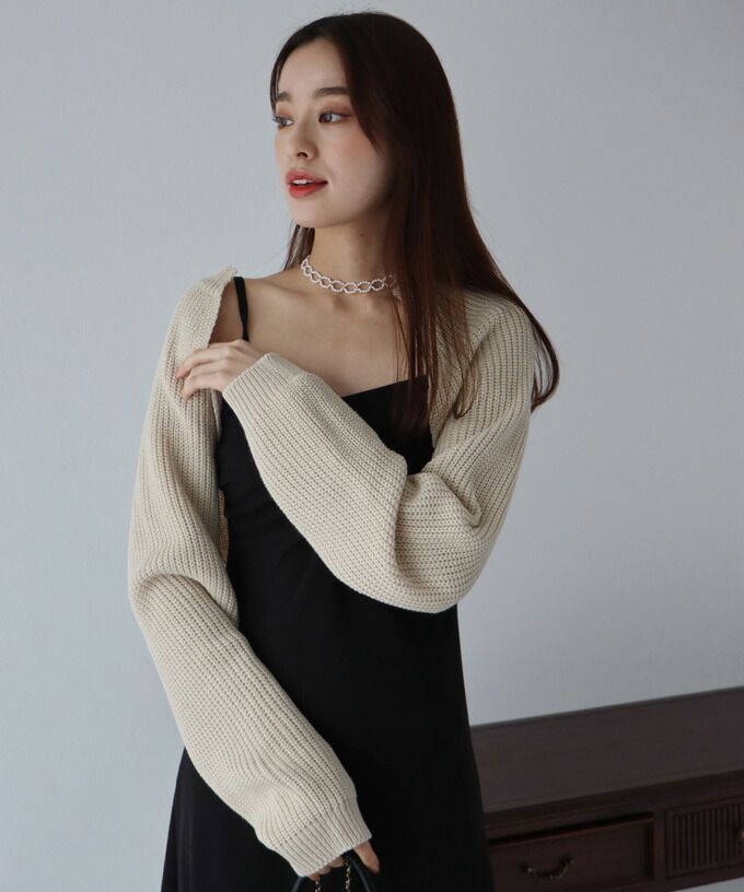 日本 BLUE EAST - 率性羅紋短版針織外套-白