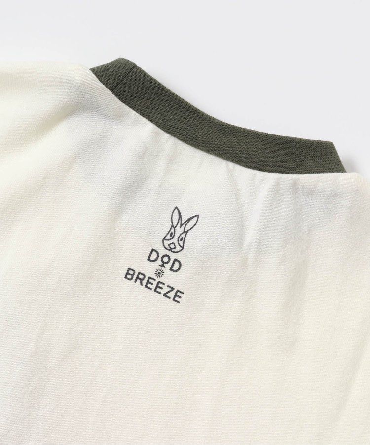 日本 BREEZE - 聯名款 夜光拉鍊大口袋短袖上衣-卡其