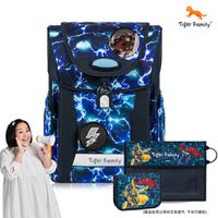 Tiger Family - 學院風超輕量護脊書包-霹靂閃電(安全燈Pro 2S)-(贈品：文具2件(文具組+作業袋)-博派聯盟)-花色送完以其他樣式替代 不另行通知