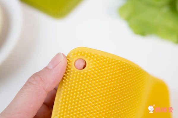 韓國 sillymann - 100%鉑金矽膠蔬果餐具洗碗刷-黃色