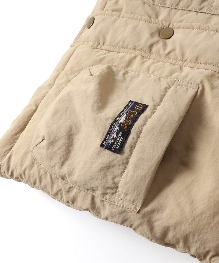 日本 BREEZE - 鋪棉保暖連帽外套-異色拼接-綠x藍