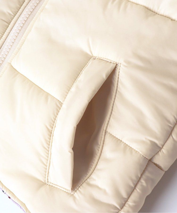 日本 apres les cours - 珍珠光澤正反2WAY鋪棉外套(可機洗)-彩色幾何-橘棕