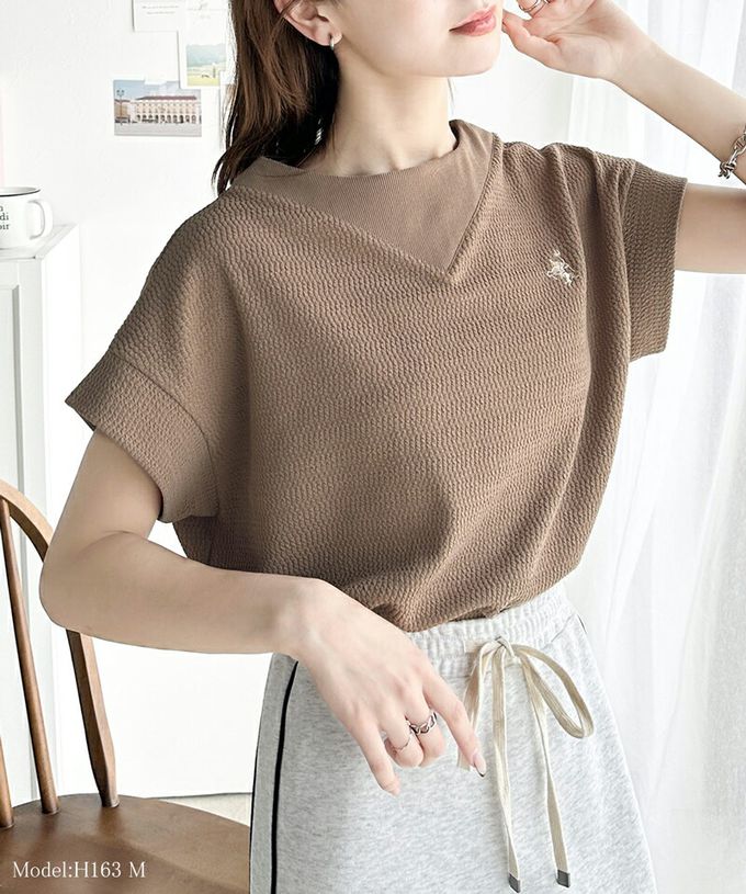 日本 Classical Elf - 有機棉logo刺繡法式袖上衣-黑