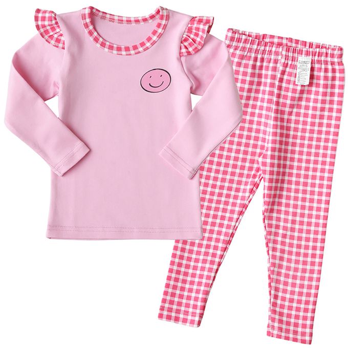 正韓 Puco - 超優質嬰幼兒/兒童長袖有機純棉家居服/睡衣-粉色甜心