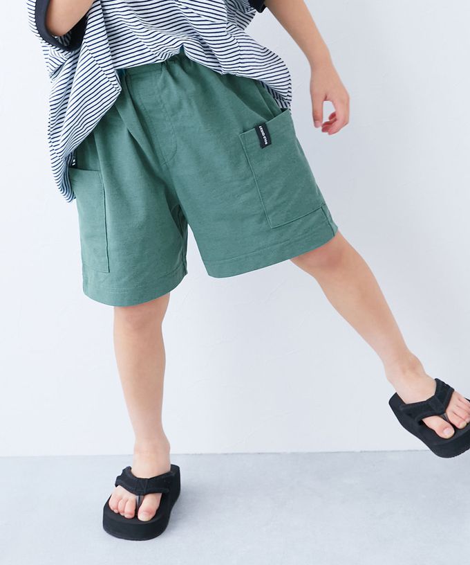 日本 devirock - 防污抗UV 舒適機能短褲-大口袋寬版-灰紫