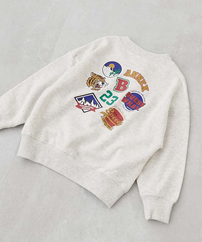 日本 devirock - 熱銷定番 印花縮口長袖上衣-耳機-灰黑