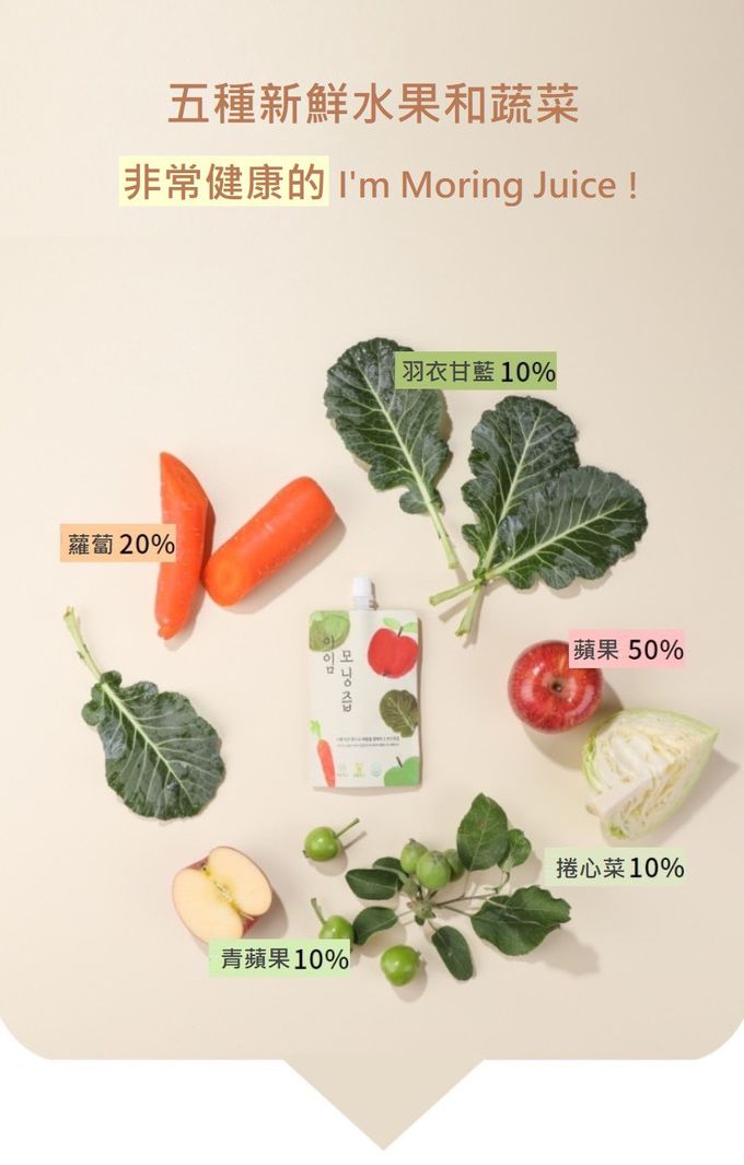 韓國【I'm Juice】 - 早晨綜合蔬果汁110ml-30入/盒