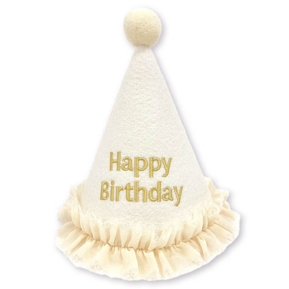 福利品-生日慶生帽-米白色