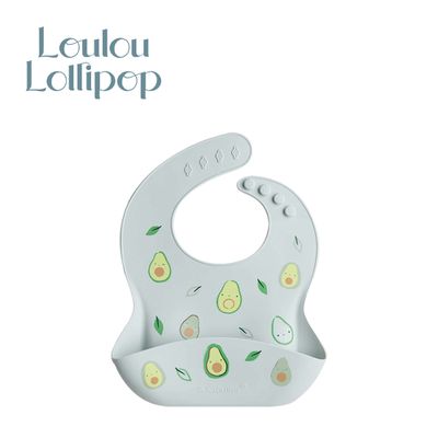 Loulou Lollipop - 寬口袋立體矽膠圍兜-美味酪梨