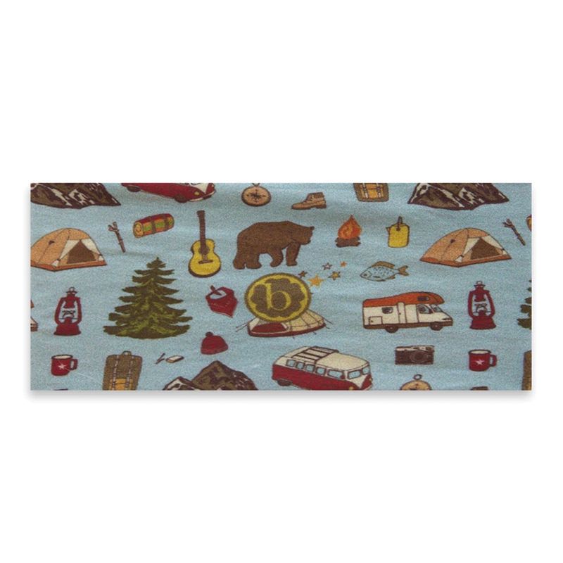 美國baby bling - 純手工超彈/極細緻輕柔/無束縛感蝴蝶結髮帶/髮飾_印花款-露營樂園 (0-5歲適用)