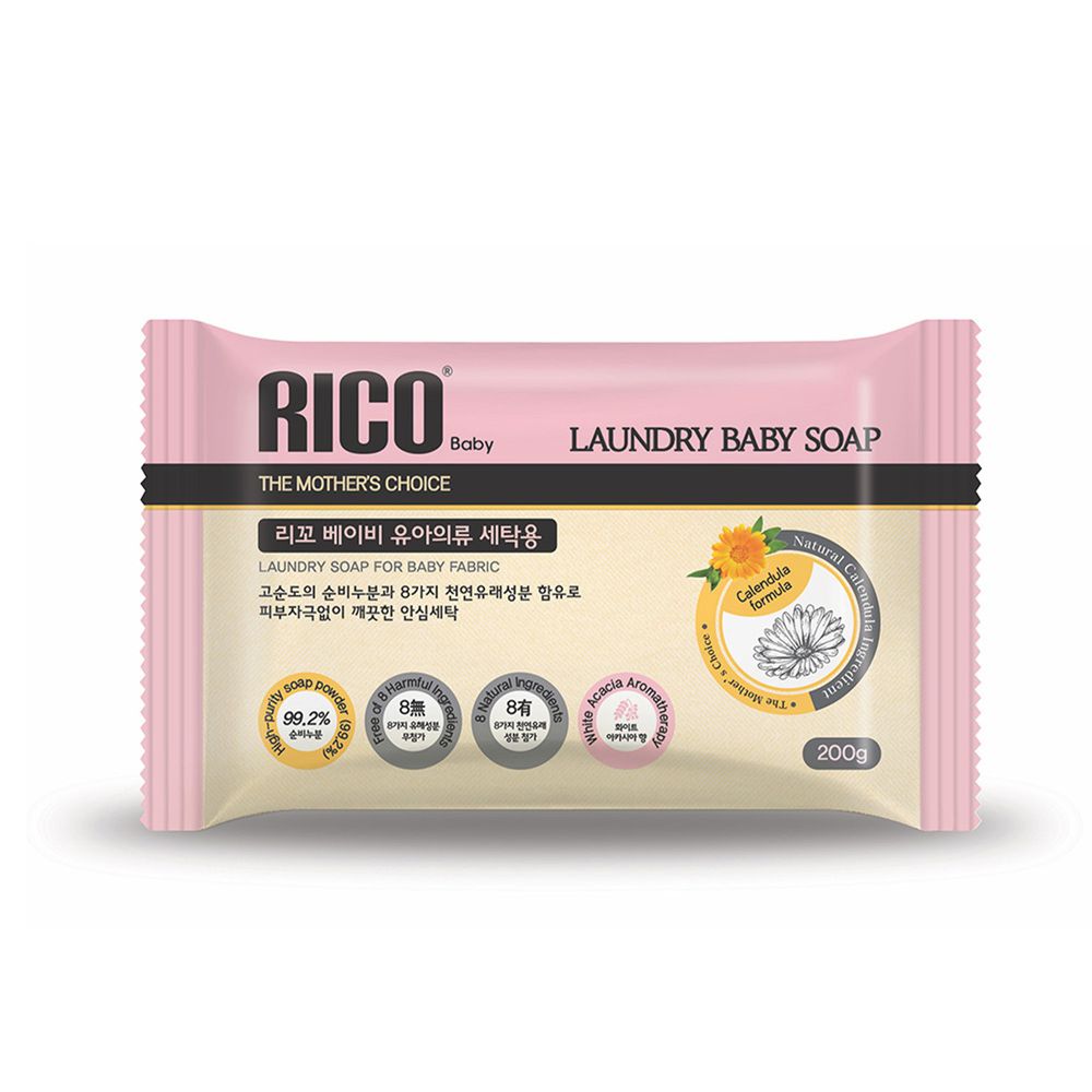 韓國RICO baby - 白洋槐花有機天然抗菌 洗衣皂-單組