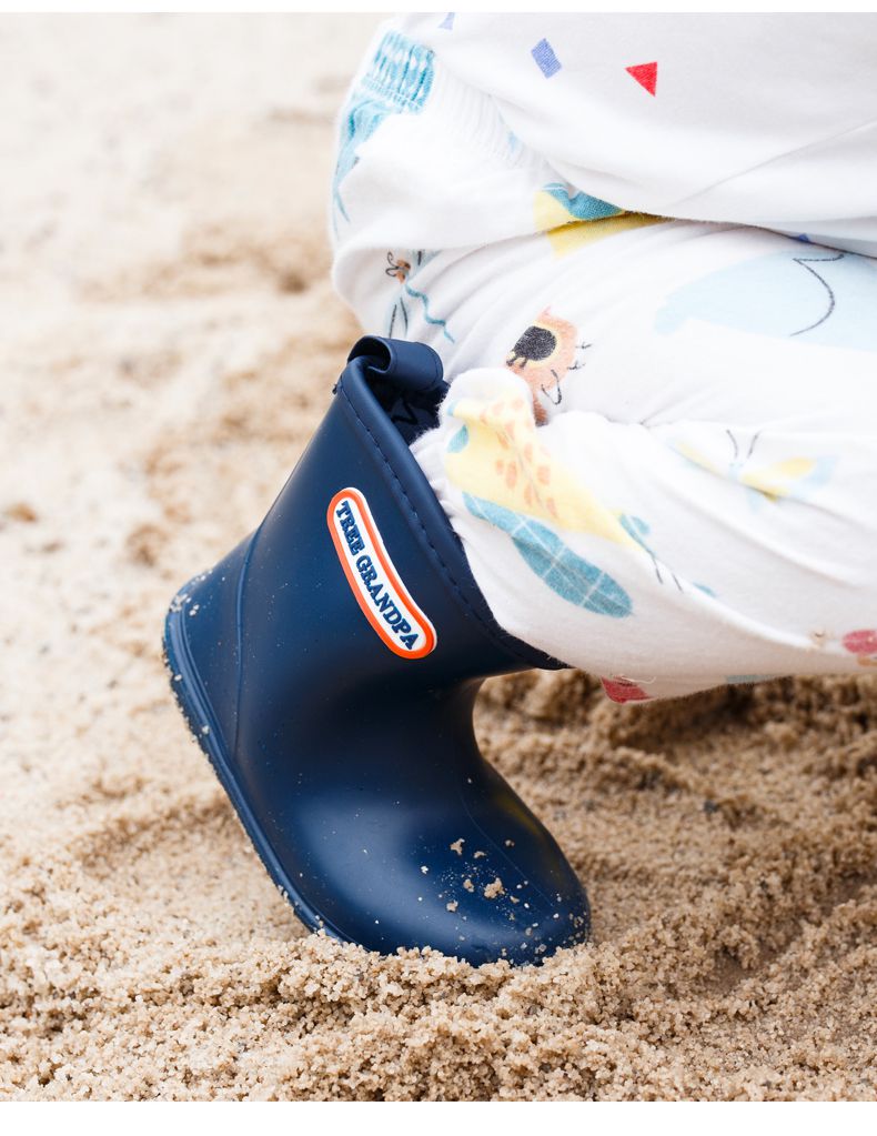 treegrandpa - 兒童素色雨鞋-黃色