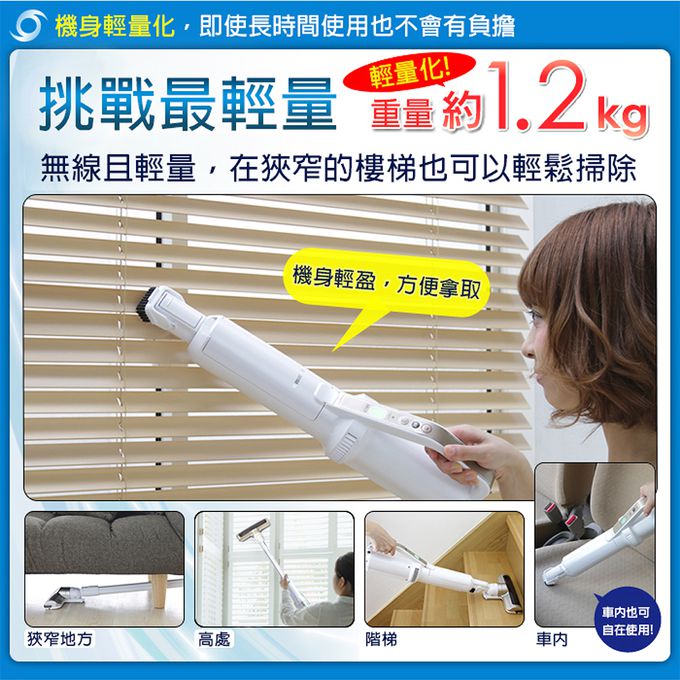 日本 IRIS OHYAMA - 極細輕量無線氣旋式吸塵器(IC-SLDC4)-白色