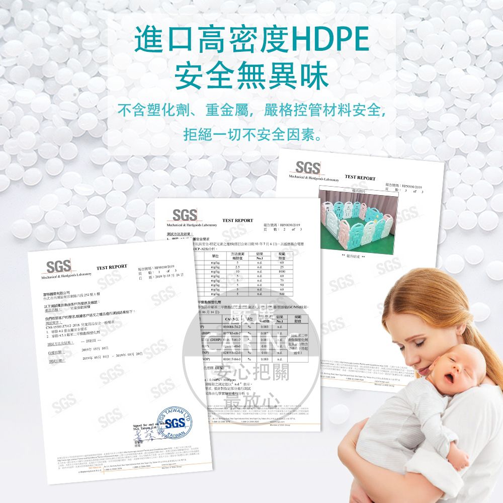 Caring - 馬卡龍城堡遊戲圍欄(超值14片裝)-贈一組PU果凍止滑墊