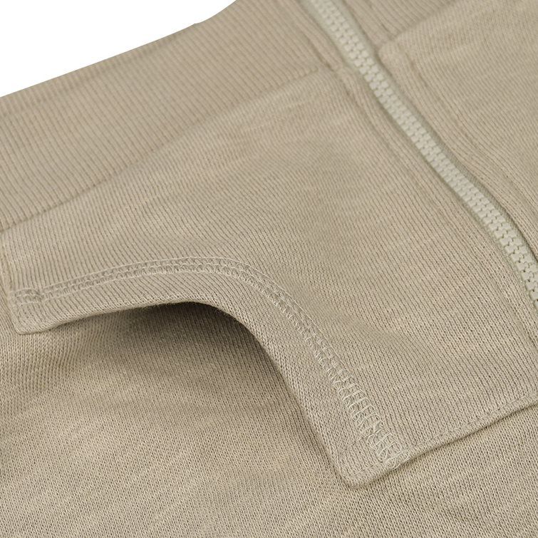 akachan honpo - 連帽外套 粗節紗-毛圈內裡-咖啡色