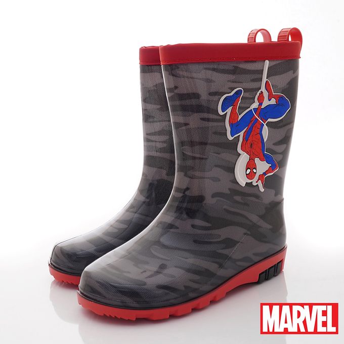 台灣製蜘蛛人長筒雨鞋(中小童段)-雨鞋-黑