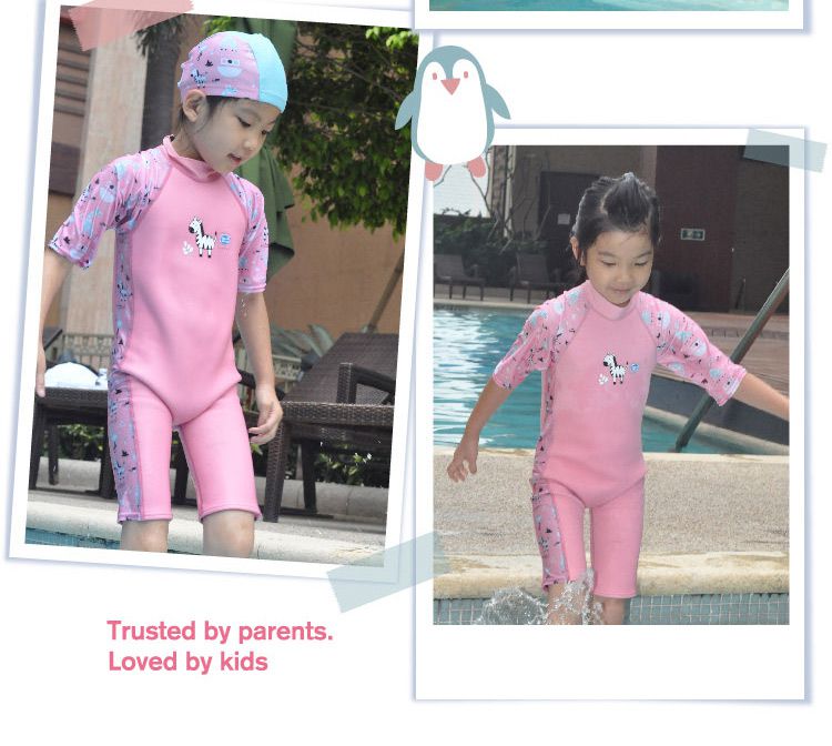 Splash About 潑寶 - UV Combie 兒童防寒泳裝-粉紅動物園