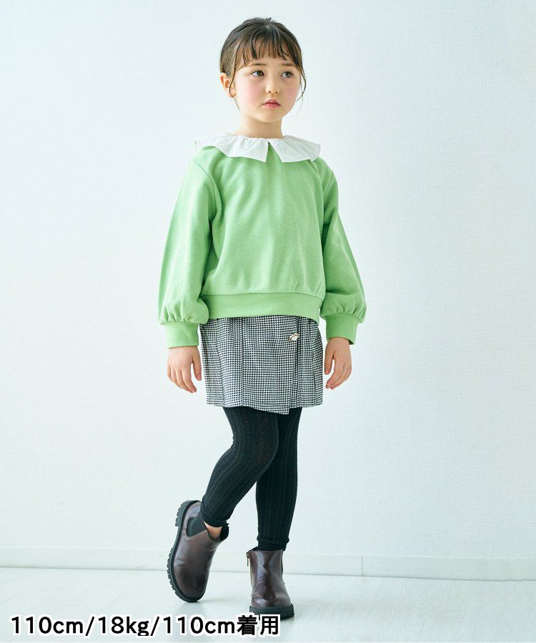 日本 apres les cours - 小奢華金屬鈕扣俏麗褲裙-棕色