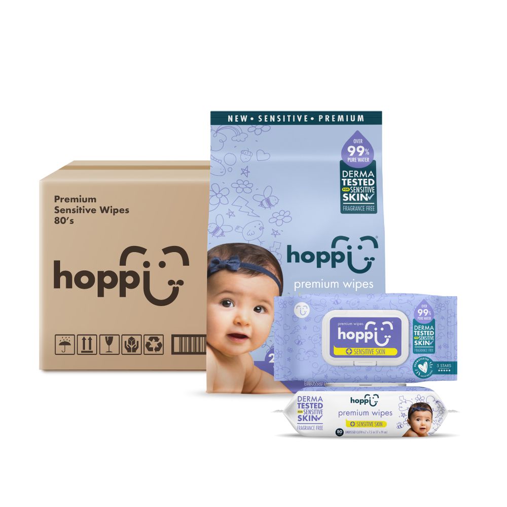 嬰兒口手適用純水濕紙巾(低敏升級版)－80抽－12入組