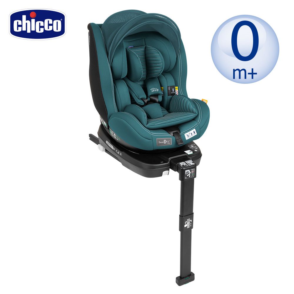 義大利 chicco - Seat3Fit Isofix安全汽座Air版-電波藍綠
