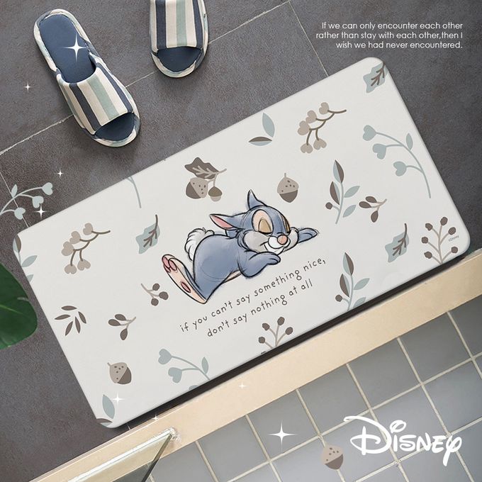 收納王妃 - 迪士尼 Disney兔子系列【花朵邦妮】軟式珪藻土吸水地墊 加長加大地墊 浴室地墊 腳踏墊 吸水墊80X38X0.5cm