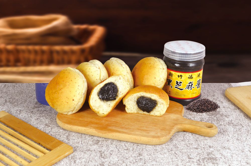 奧瑪烘焙 - 經典團購美食爆漿餐包人氣4包組(每包10顆）－老麵海鹽X1包、福源花生醬X1包、福源芝麻醬X1包、草莓奶油X1包