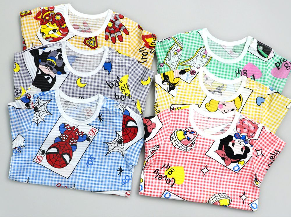 韓國 Mellisse - 韓製輕薄透氣7分袖家居服(無螢光棉)-格子藍