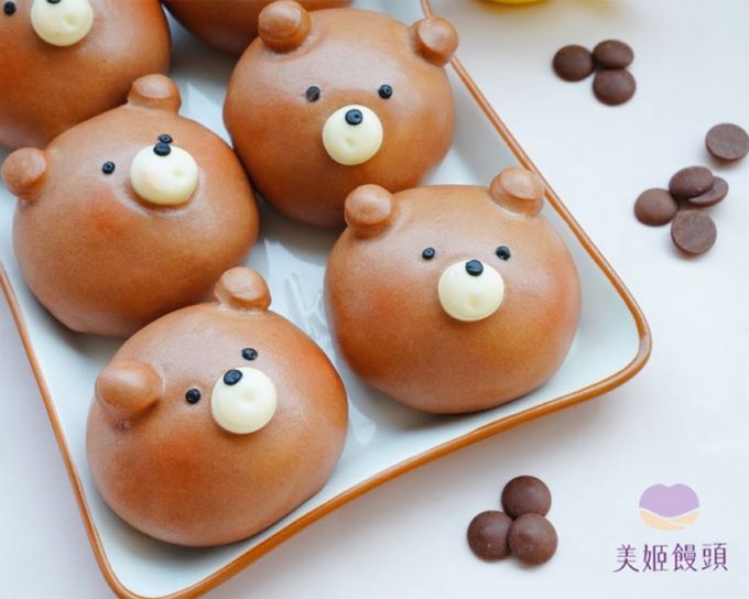 美姬饅頭 - 大熊造型牛奶巧克力熔岩包