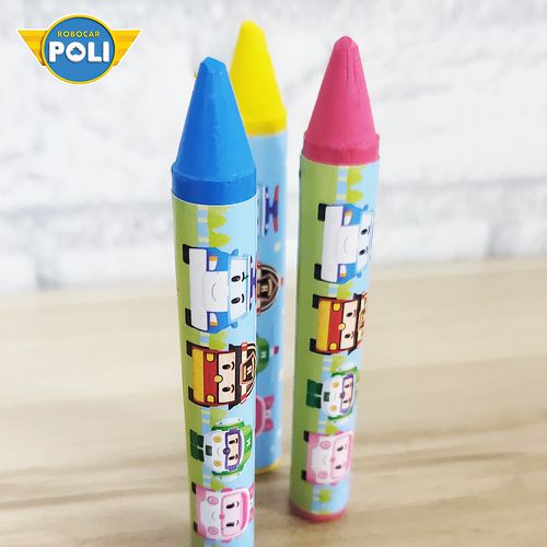 Robocar Poli 波力 救援小英雄 8色 大豆蠟筆