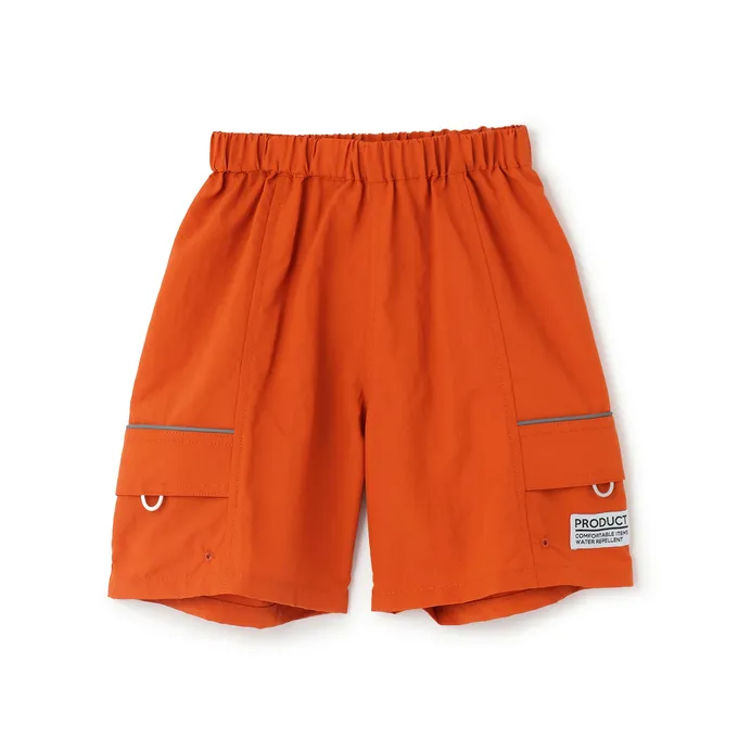 日本 b-ROOM - 抗汙防潑水 機能玩耍側口袋短褲-卡其