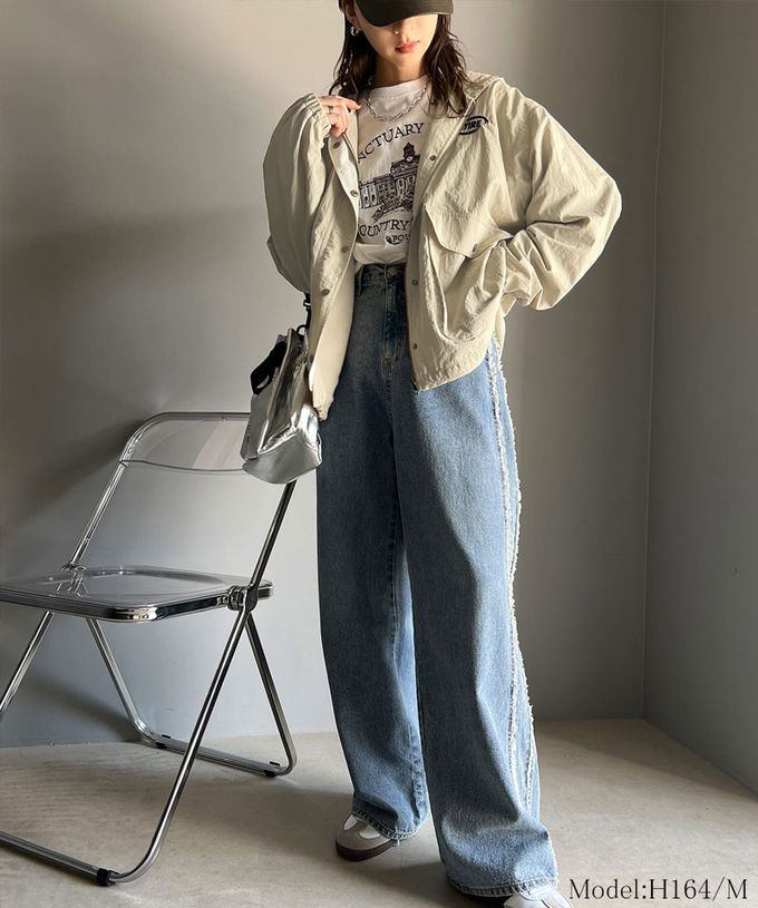 日本 Classical Elf - 胸前logo大口袋輕量連帽風衣外套-灰杏