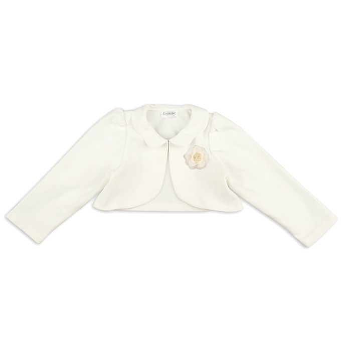 akachan honpo - 外套-附胸花-白色