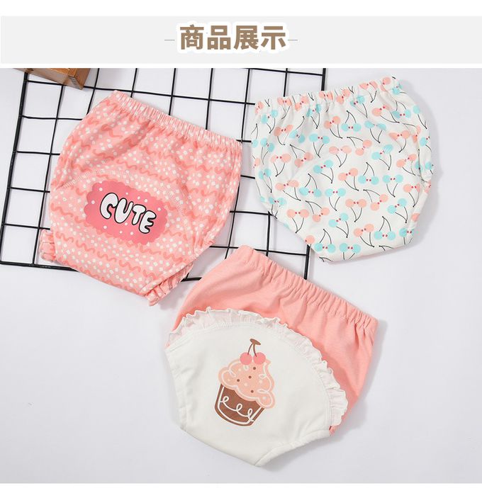 Vanibaby - 幼兒學習褲 3入組（6層脫脂紗布）防水 透氣-小小汽車