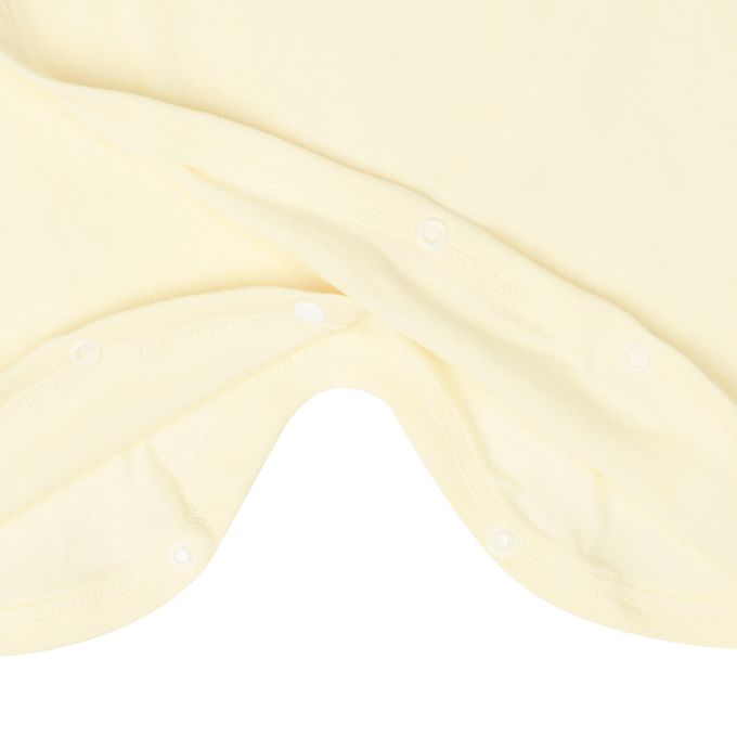 akachan honpo - 新生兒內衣6件組-短袖&7分袖 按扣款-黃色