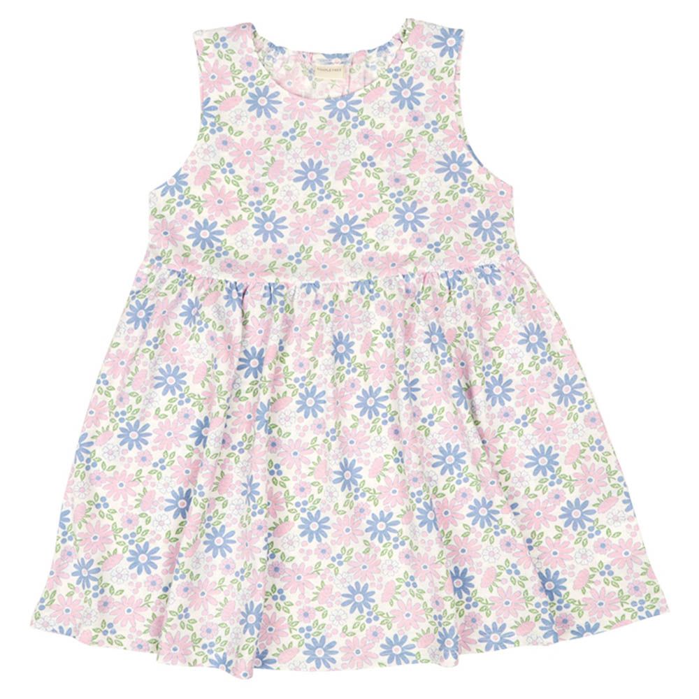 洋裝-滿版印花-紫色