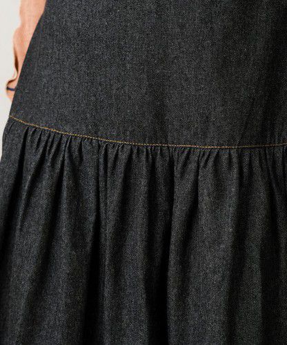 日本 Bou Jeloud - 簡約丹寧長裙-深藍