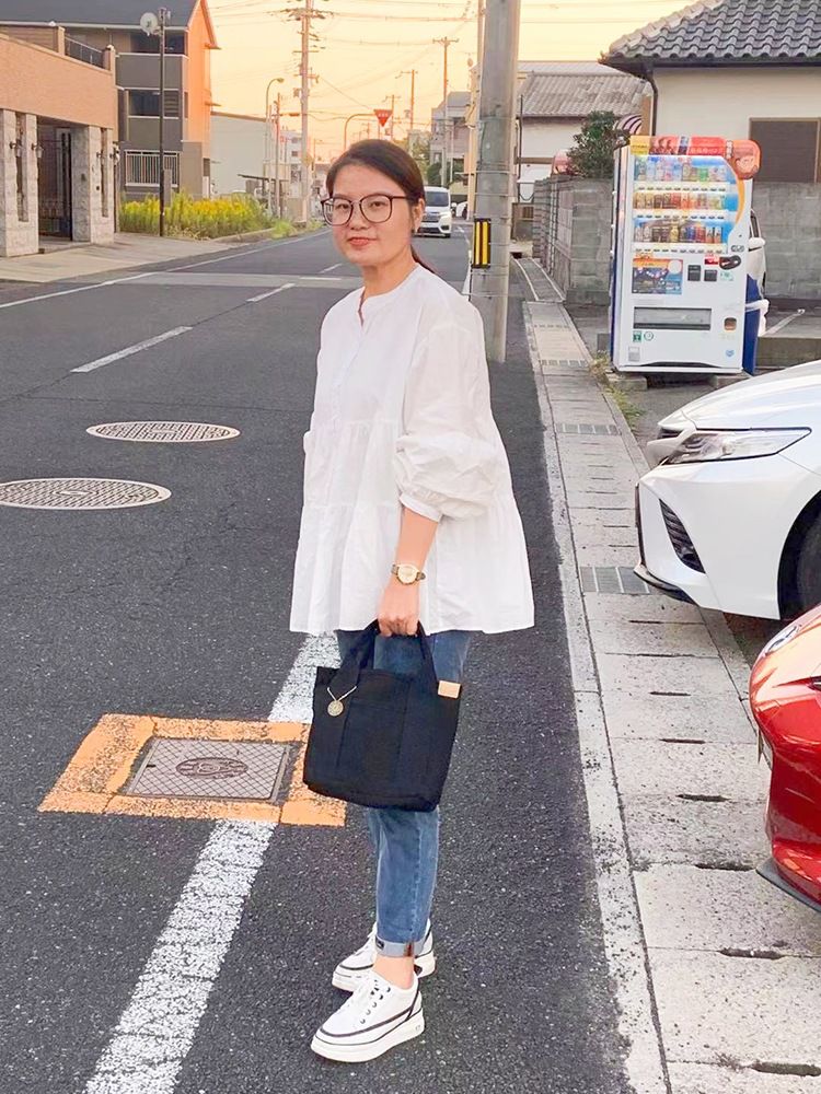 加厚大容量帆布手提包/便當袋-深藍色 (23x15x21cm)