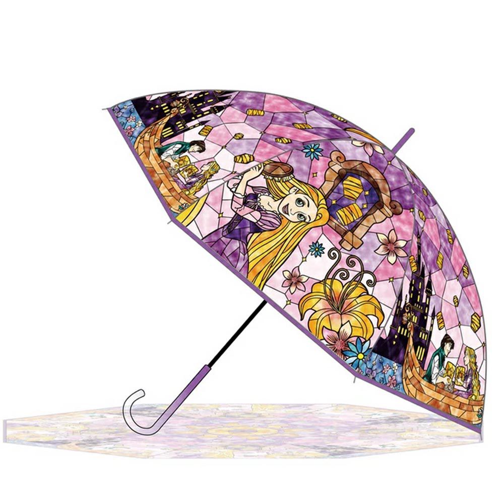 日本 J'S PLANNING - 迪士尼公主 彩色玻璃透明直傘-樂佩 (60cm)