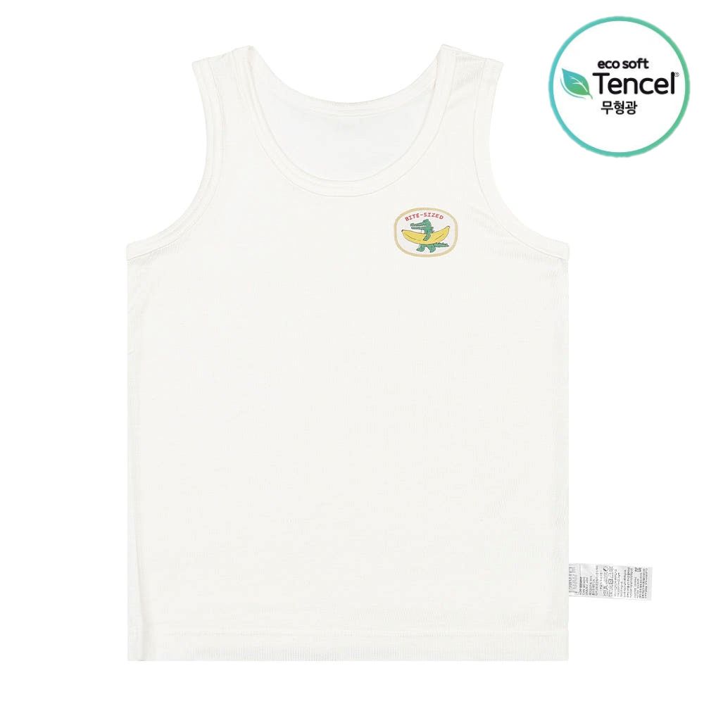天絲纖維透氣背心內衣(男寶)-鱷魚香蕉-米